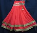 Reddish Orange Lehenga Choli Dupatta for Girls 1 to 6 Year Old #8191